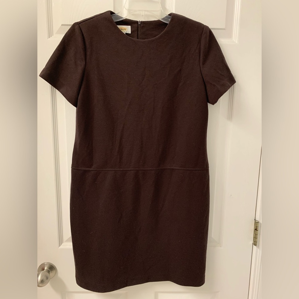 Talbots Vintage Brown Dress SZ Medium Petite